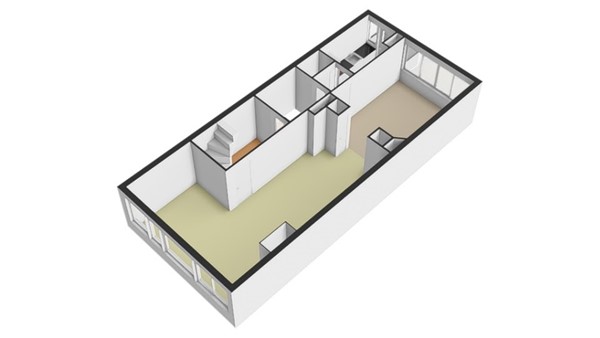 Floorplan - Bergselaan 332A02, 3038 CN Rotterdam